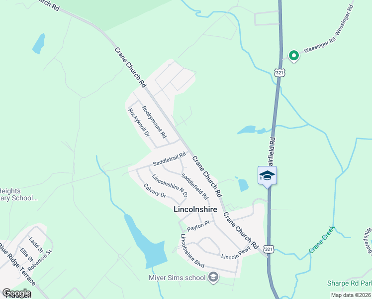 map of restaurants, bars, coffee shops, grocery stores, and more near 811 Crane Church Road in Columbia