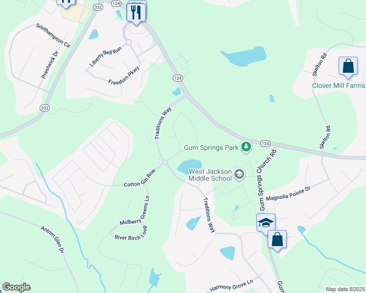 map of restaurants, bars, coffee shops, grocery stores, and more near 414 Delaperriere Loop in Jefferson