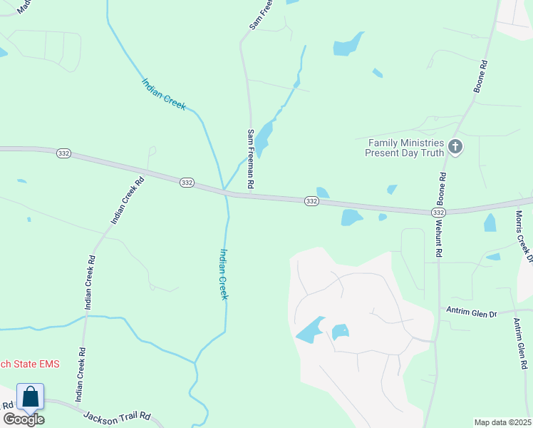 map of restaurants, bars, coffee shops, grocery stores, and more near 732 Sam Freeman Road in Hoschton