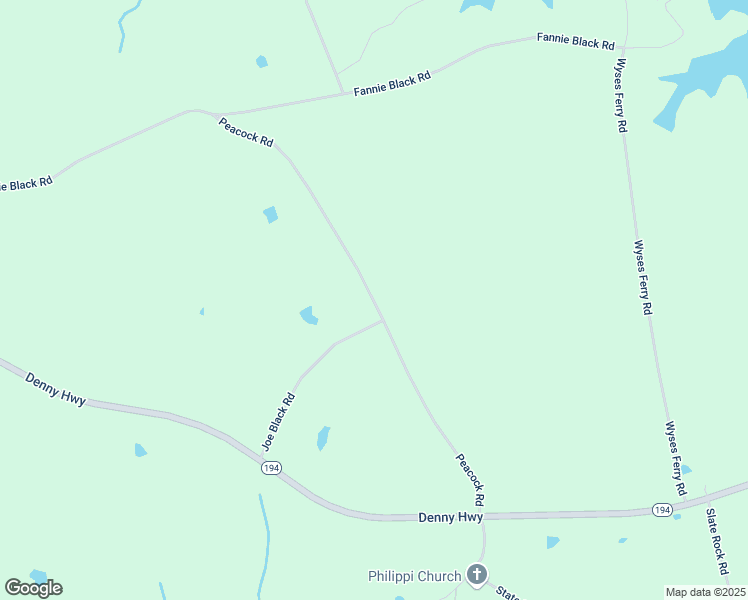 map of restaurants, bars, coffee shops, grocery stores, and more near Peacock Road in Saluda County