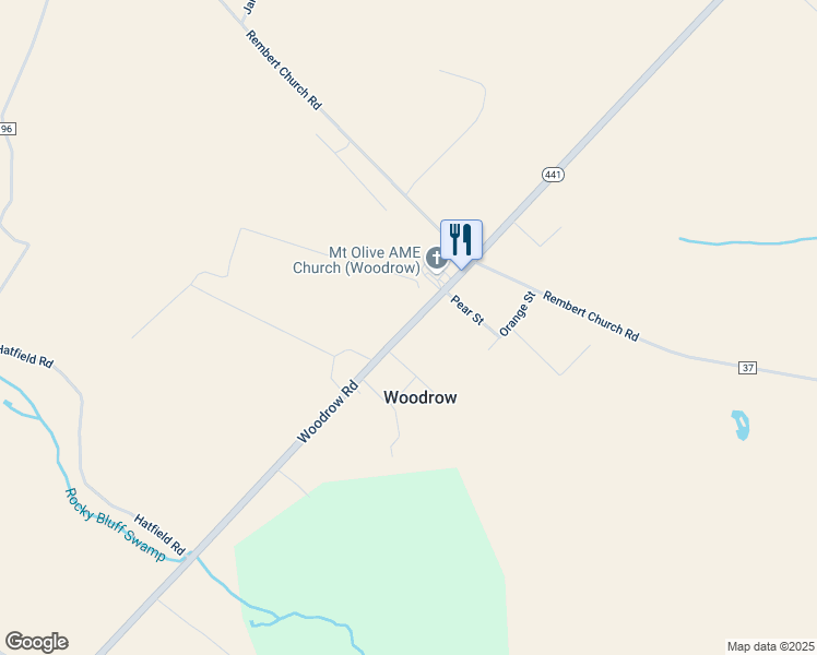 map of restaurants, bars, coffee shops, grocery stores, and more near 2799 Woodrow Road in Dalzell