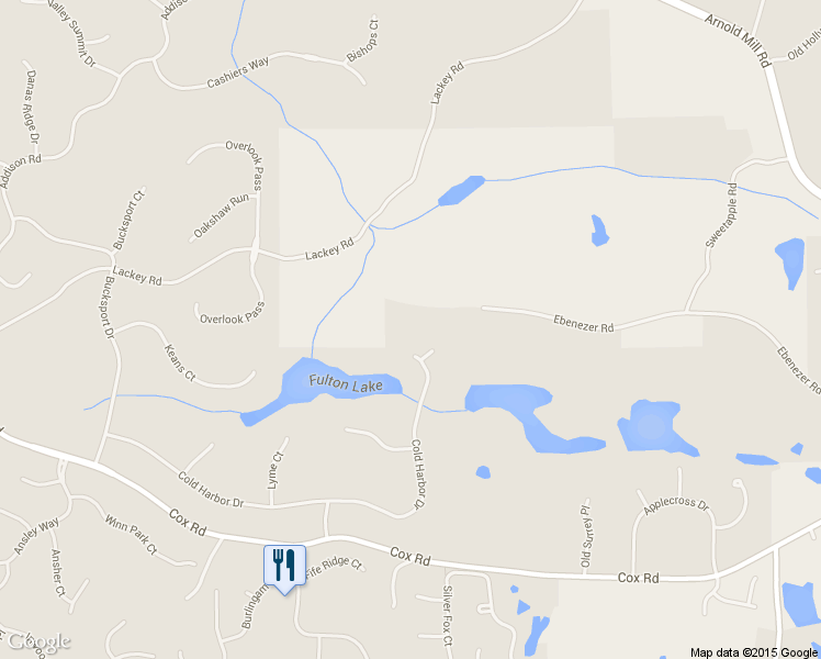 map of restaurants, bars, coffee shops, grocery stores, and more near 800 Cold Harbor Dr in Roswell