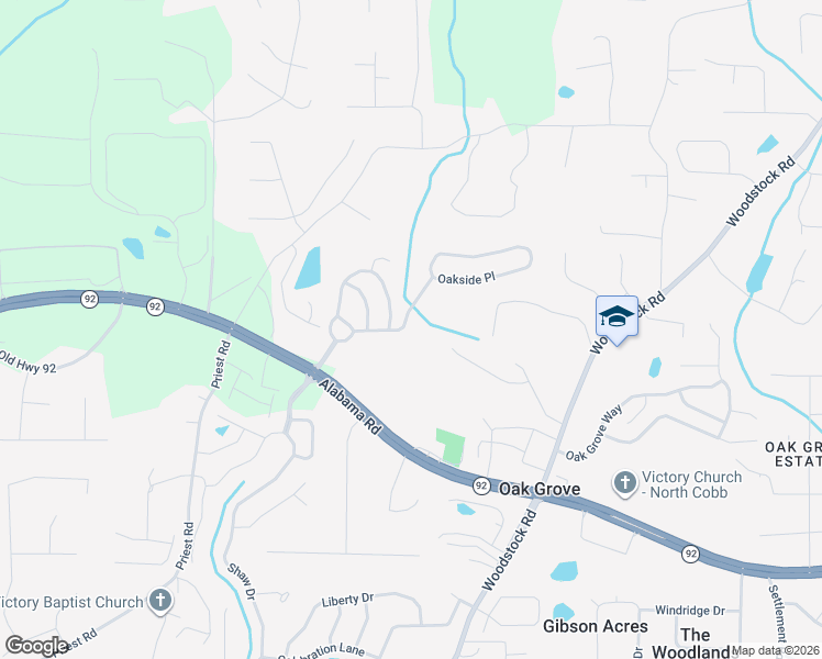 map of restaurants, bars, coffee shops, grocery stores, and more near 242 Ridge Mill Drive in Acworth