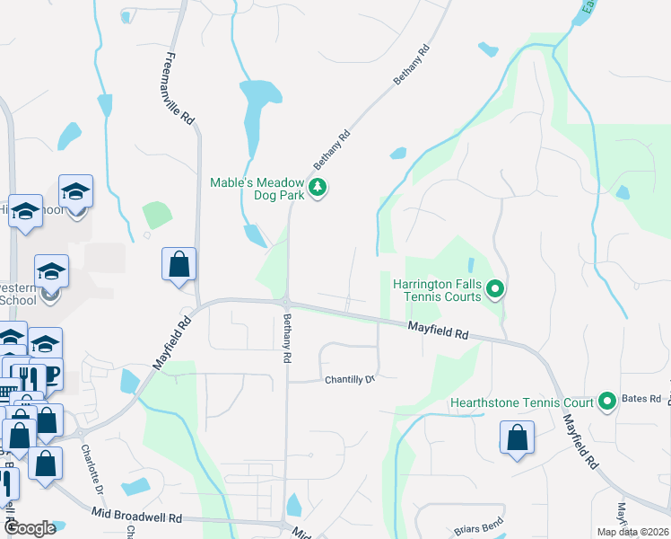 map of restaurants, bars, coffee shops, grocery stores, and more near 1240 Mayfield Road in Alpharetta