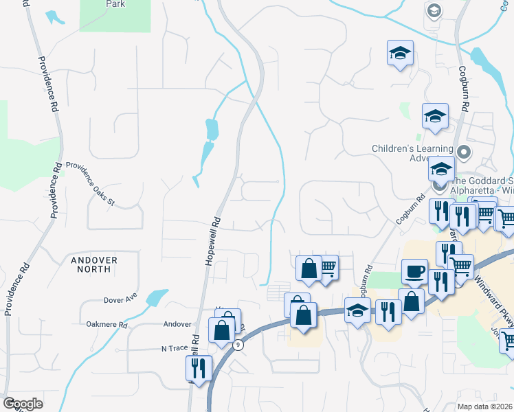map of restaurants, bars, coffee shops, grocery stores, and more near 2234 Milton Place in Milton