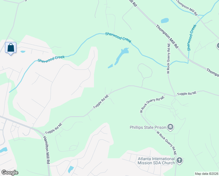 map of restaurants, bars, coffee shops, grocery stores, and more near 3780 Tuggle Road Northeast in Buford