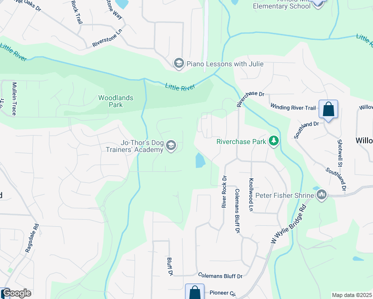 map of restaurants, bars, coffee shops, grocery stores, and more near 510 Pinchot Way in Woodstock