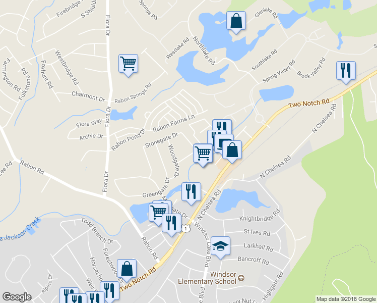 map of restaurants, bars, coffee shops, grocery stores, and more near 113 Irongate Drive in Columbia