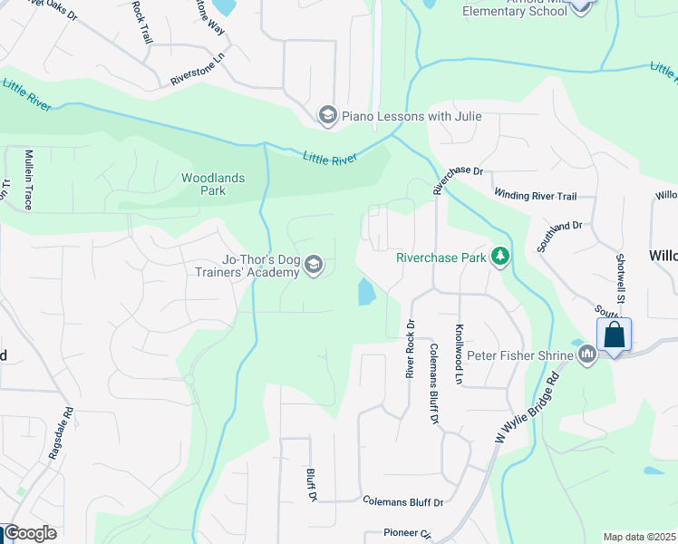 map of restaurants, bars, coffee shops, grocery stores, and more near 510 Pinchot Way in Woodstock