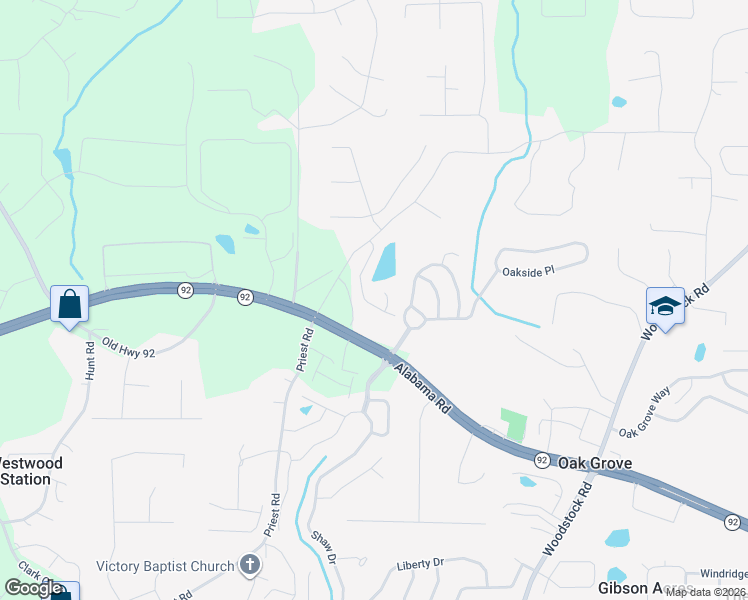 map of restaurants, bars, coffee shops, grocery stores, and more near 208 Diamond Lane in Acworth