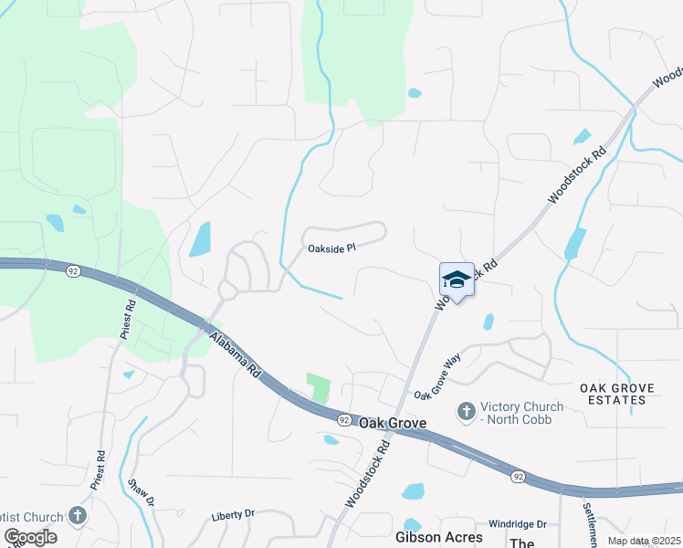 map of restaurants, bars, coffee shops, grocery stores, and more near 2286 Campground Drive in Acworth