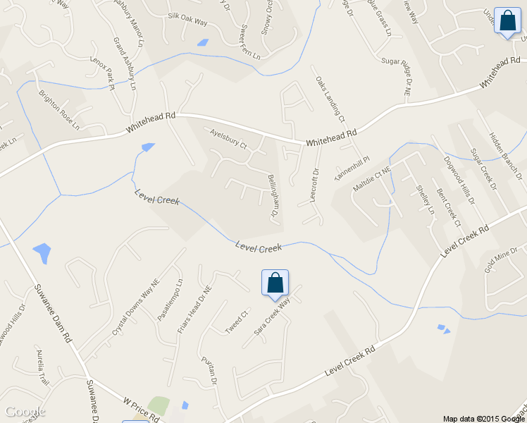 map of restaurants, bars, coffee shops, grocery stores, and more near 5019 Bathgate Court in Sugar Hill