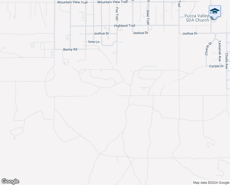 map of restaurants, bars, coffee shops, grocery stores, and more near 55700 Golden Bee Drive in Yucca Valley