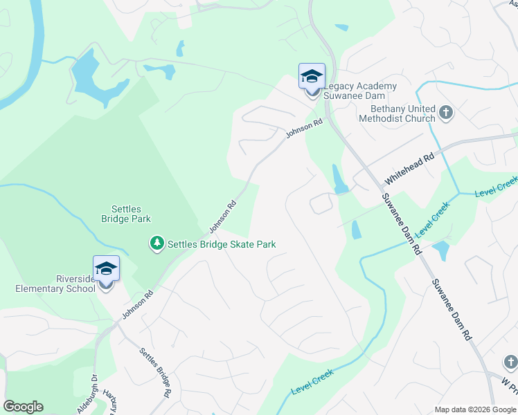 map of restaurants, bars, coffee shops, grocery stores, and more near 5380 Overbend Trail in Suwanee