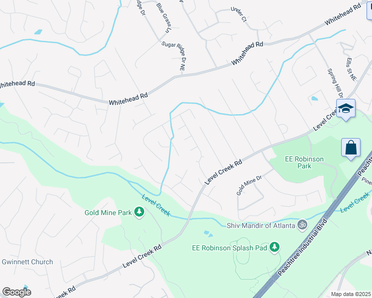 map of restaurants, bars, coffee shops, grocery stores, and more near 618 Edwards Court in Sugar Hill