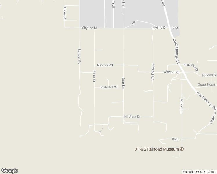 map of restaurants, bars, coffee shops, grocery stores, and more near Joshua Trail in Joshua Tree