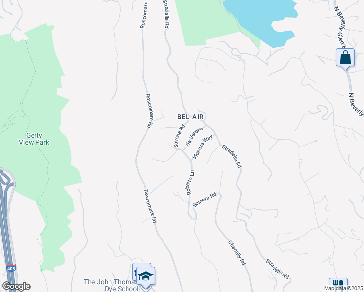 map of restaurants, bars, coffee shops, grocery stores, and more near 1254 Roberto Lane in Los Angeles