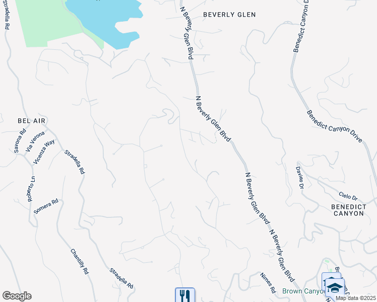 map of restaurants, bars, coffee shops, grocery stores, and more near 1514 Bel Air Road in Los Angeles