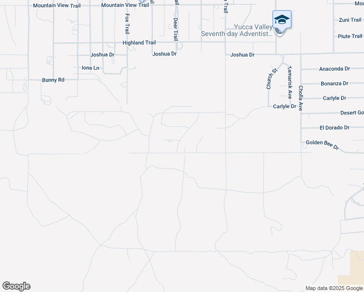 map of restaurants, bars, coffee shops, grocery stores, and more near 8469 Deer Trail in Yucca Valley