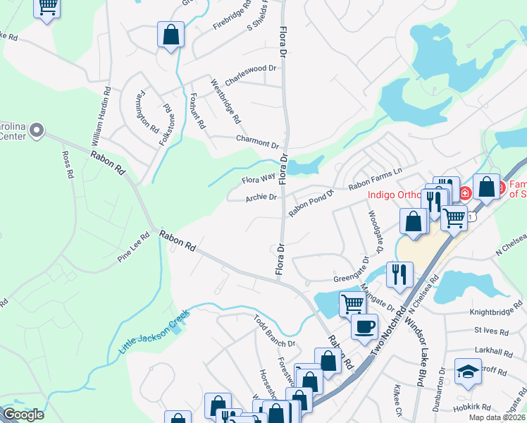 map of restaurants, bars, coffee shops, grocery stores, and more near 104 Gordon Drive in Columbia