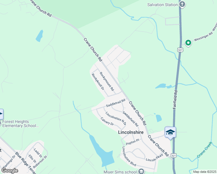 map of restaurants, bars, coffee shops, grocery stores, and more near 1017 Rockymount Road in Columbia