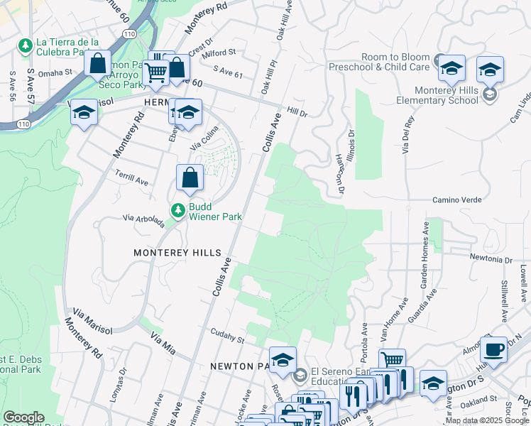 map of restaurants, bars, coffee shops, grocery stores, and more near 4648 Harriman Avenue in Los Angeles