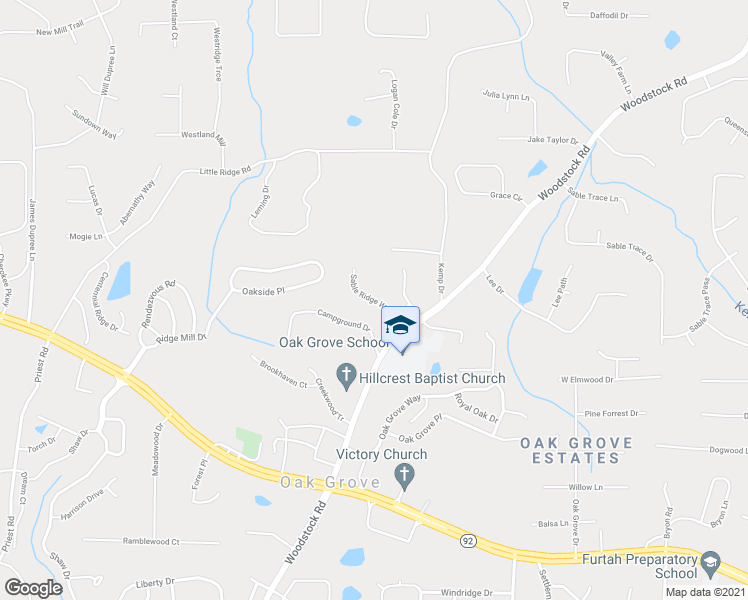 map of restaurants, bars, coffee shops, grocery stores, and more near 212 Sable Ridge Way in Acworth