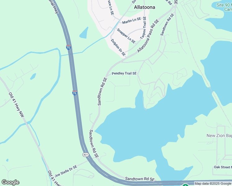 map of restaurants, bars, coffee shops, grocery stores, and more near in Cartersville
