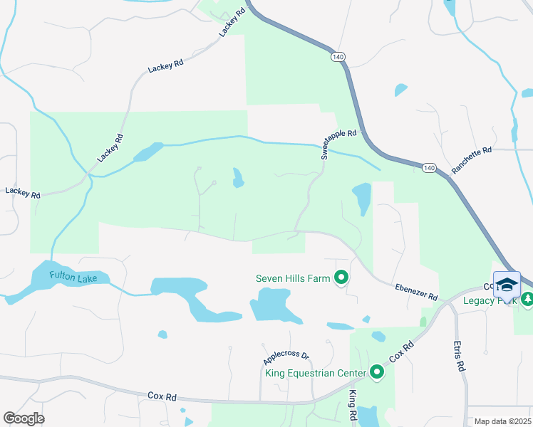 map of restaurants, bars, coffee shops, grocery stores, and more near 735 Ebenezer Road in Roswell