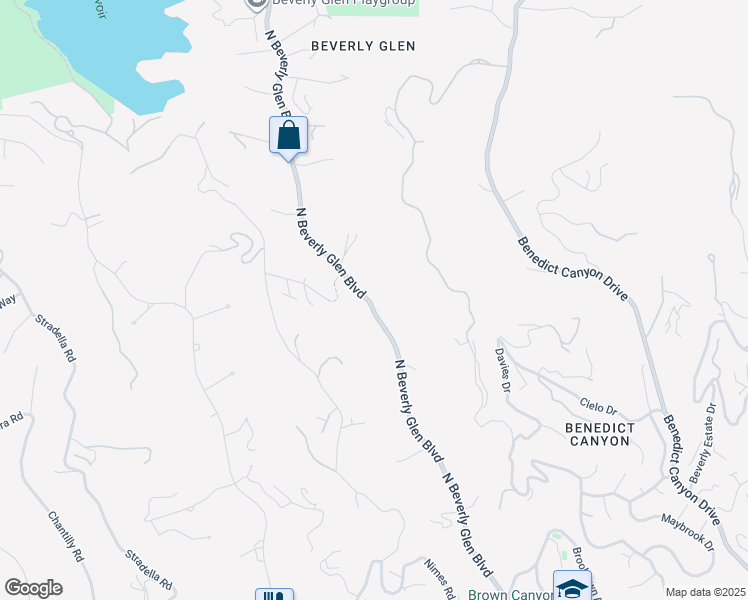 map of restaurants, bars, coffee shops, grocery stores, and more near 1516 North Beverly Glen Boulevard in Los Angeles