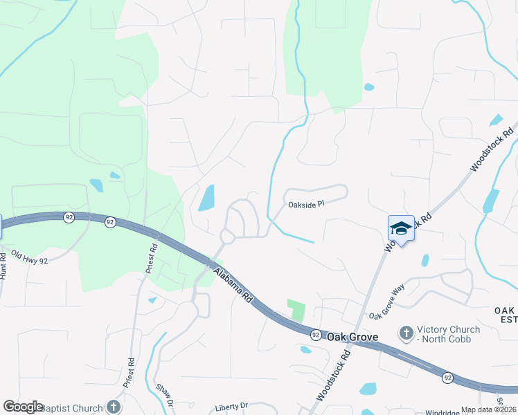 map of restaurants, bars, coffee shops, grocery stores, and more near 550 Rendezvous Road in Acworth