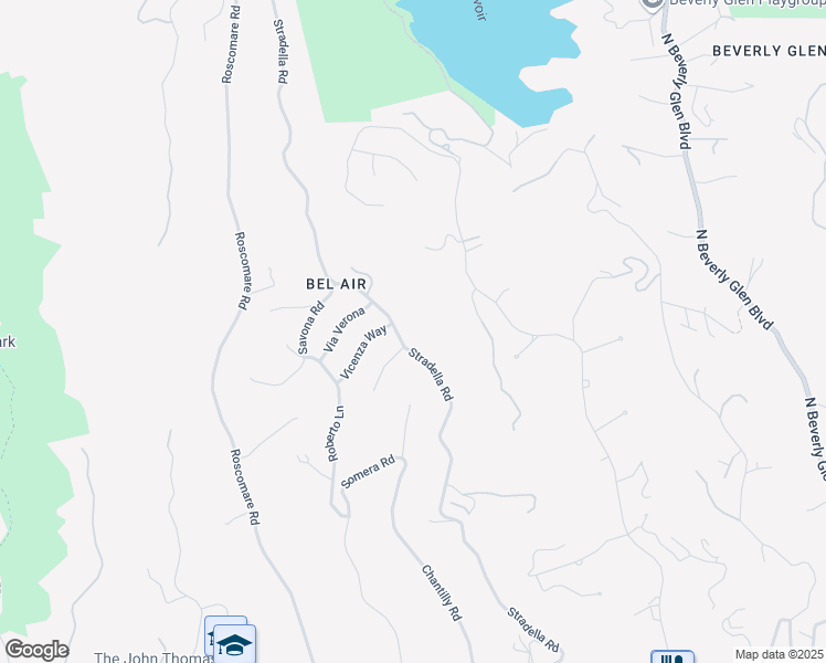 map of restaurants, bars, coffee shops, grocery stores, and more near 1410 Stradella Road in Los Angeles