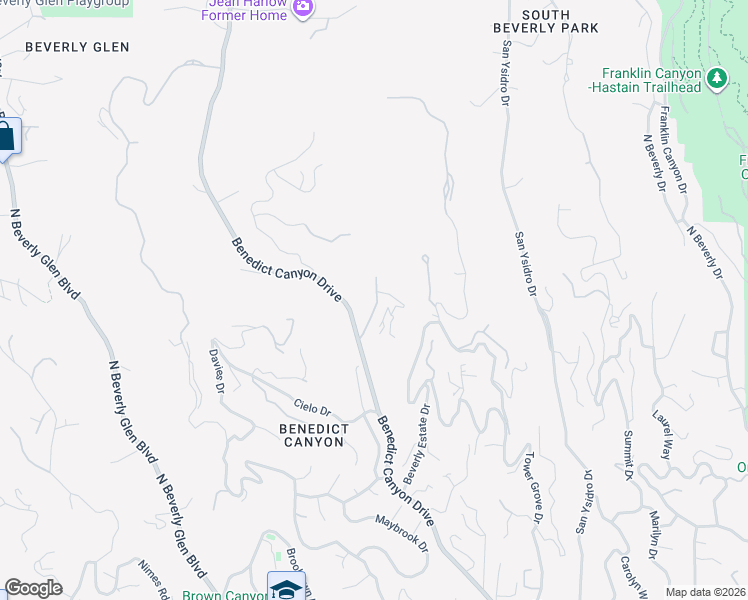 map of restaurants, bars, coffee shops, grocery stores, and more near 1450 Benedict Canyon Drive in Beverly Hills