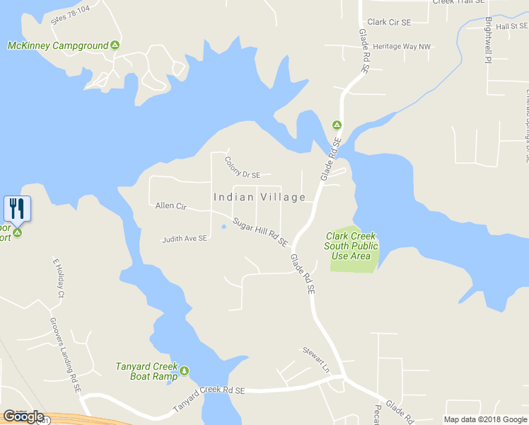 map of restaurants, bars, coffee shops, grocery stores, and more near 5928 Dogwood Drive Southeast in Acworth