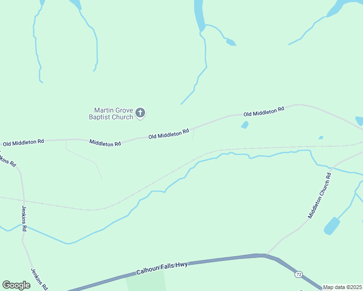 map of restaurants, bars, coffee shops, grocery stores, and more near 1795 Old Middleton Road in Elberton