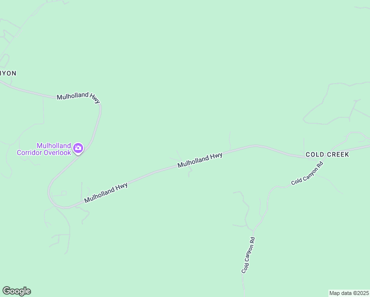 map of restaurants, bars, coffee shops, grocery stores, and more near 25615 Mulholland Highway in Calabasas