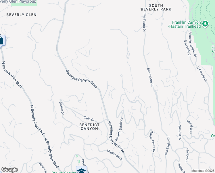 map of restaurants, bars, coffee shops, grocery stores, and more near 1450 Benedict Canyon Drive in Beverly Hills