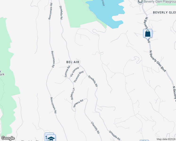 map of restaurants, bars, coffee shops, grocery stores, and more near 1420 Stradella Road in Los Angeles