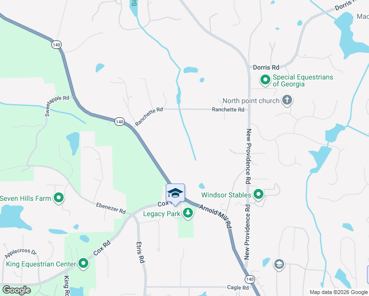 map of restaurants, bars, coffee shops, grocery stores, and more near 12125 Arnold Mill Road in Roswell