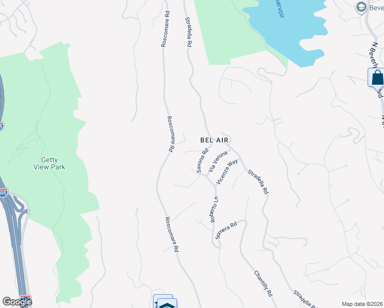 map of restaurants, bars, coffee shops, grocery stores, and more near 10821 Savona Road in Los Angeles