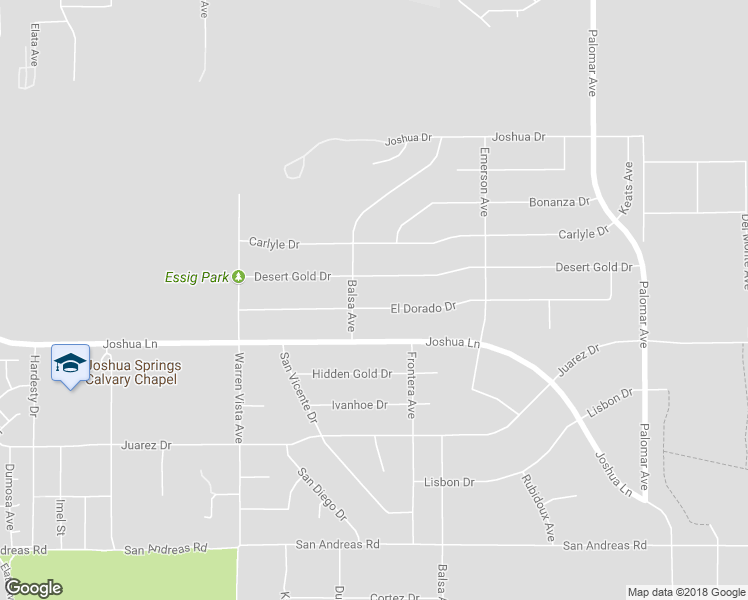 map of restaurants, bars, coffee shops, grocery stores, and more near 57966 El Dorado Drive in Yucca Valley