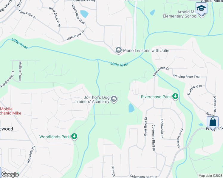map of restaurants, bars, coffee shops, grocery stores, and more near 605 Chickory Court in Woodstock