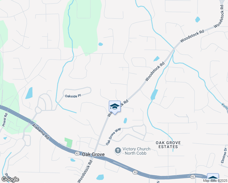 map of restaurants, bars, coffee shops, grocery stores, and more near 116 Sable Ridge Drive in Acworth