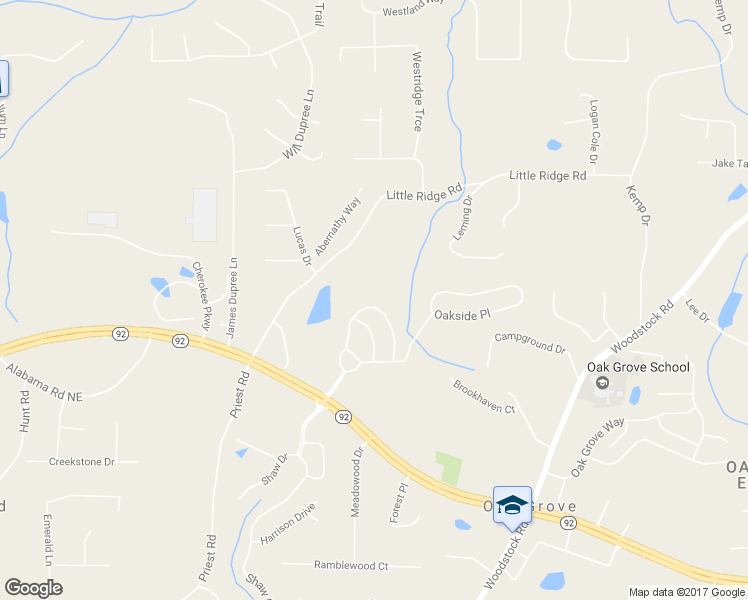 map of restaurants, bars, coffee shops, grocery stores, and more near 551 Rendezvous Road in Acworth
