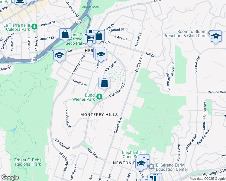 map of restaurants, bars, coffee shops, grocery stores, and more near in Los Angeles