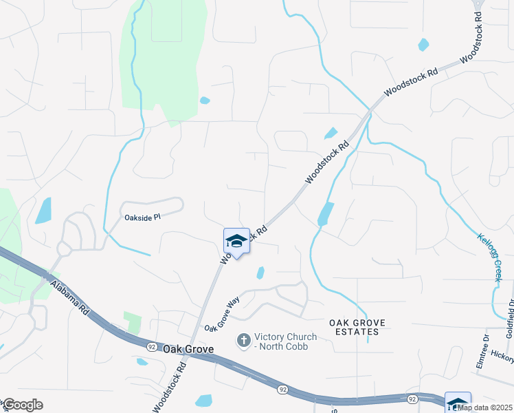 map of restaurants, bars, coffee shops, grocery stores, and more near 5955 Kemp Drive in Acworth