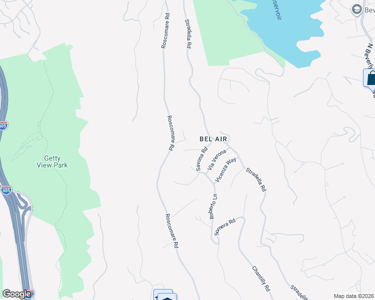 map of restaurants, bars, coffee shops, grocery stores, and more near 10821 Savona Road in Los Angeles