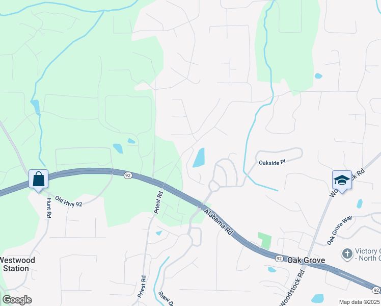 map of restaurants, bars, coffee shops, grocery stores, and more near 110 Centennial Ridge Drive in Acworth