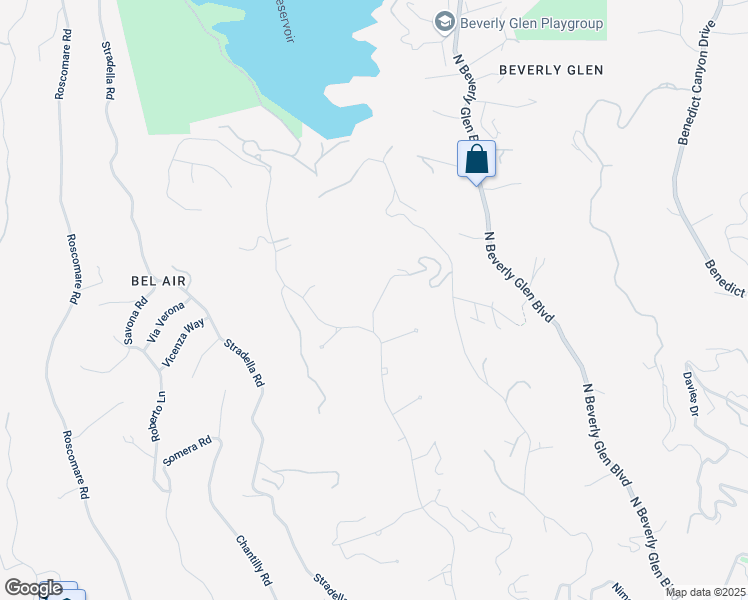 map of restaurants, bars, coffee shops, grocery stores, and more near 10565 Vestone Way in Los Angeles