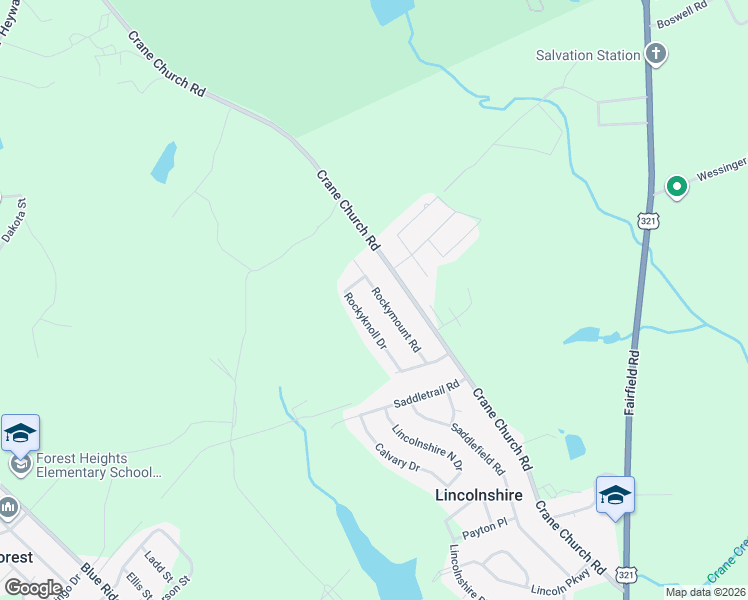 map of restaurants, bars, coffee shops, grocery stores, and more near 1121 Rockymount Road in Columbia